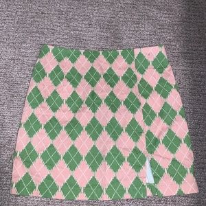 Pink and green skirt